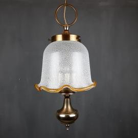Vintage murano glass pendant lamp Italy 1980s