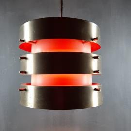 Vintage metal pendant lamp VEB Metalldrücker Halle DDR 60s-70s