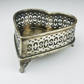 Original Silver Plated Basket or Candy Stand By Jordan, Sheffield, England, 1950s
