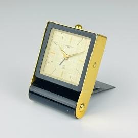 Travel alarm clock by Jaeger-LeCoultre, Swiss, 1950s