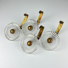 Vintage Murano wall coat racks, Set of 4, Italy 1940s
