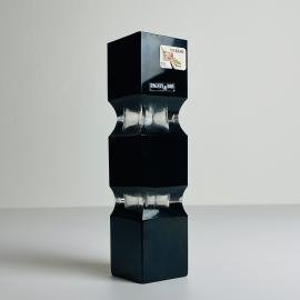 Original Black Sommerso Murano glass Vase by Pagnin & Bon, Italy 1960s