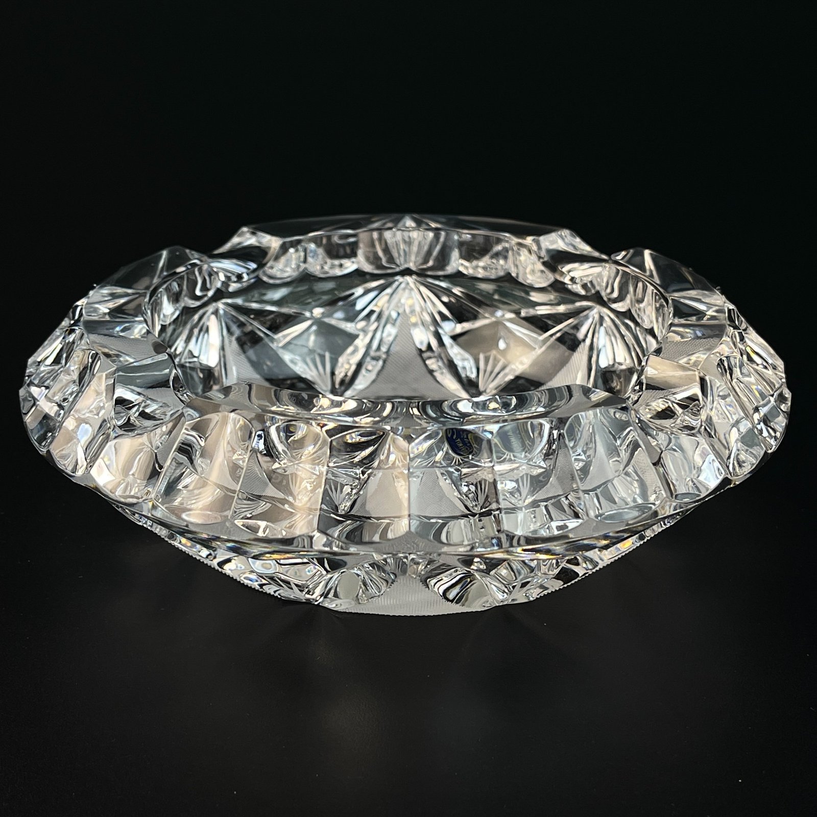 Retro Bohemian glass ashtray by Bohemia Crystal, Czech Republic, 1990s
