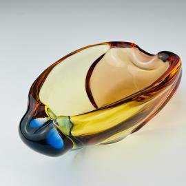 Vintage Bohemian ashtray Romana by Hana Machovska for Mstisov Glassworks, Czech, 1950-60s