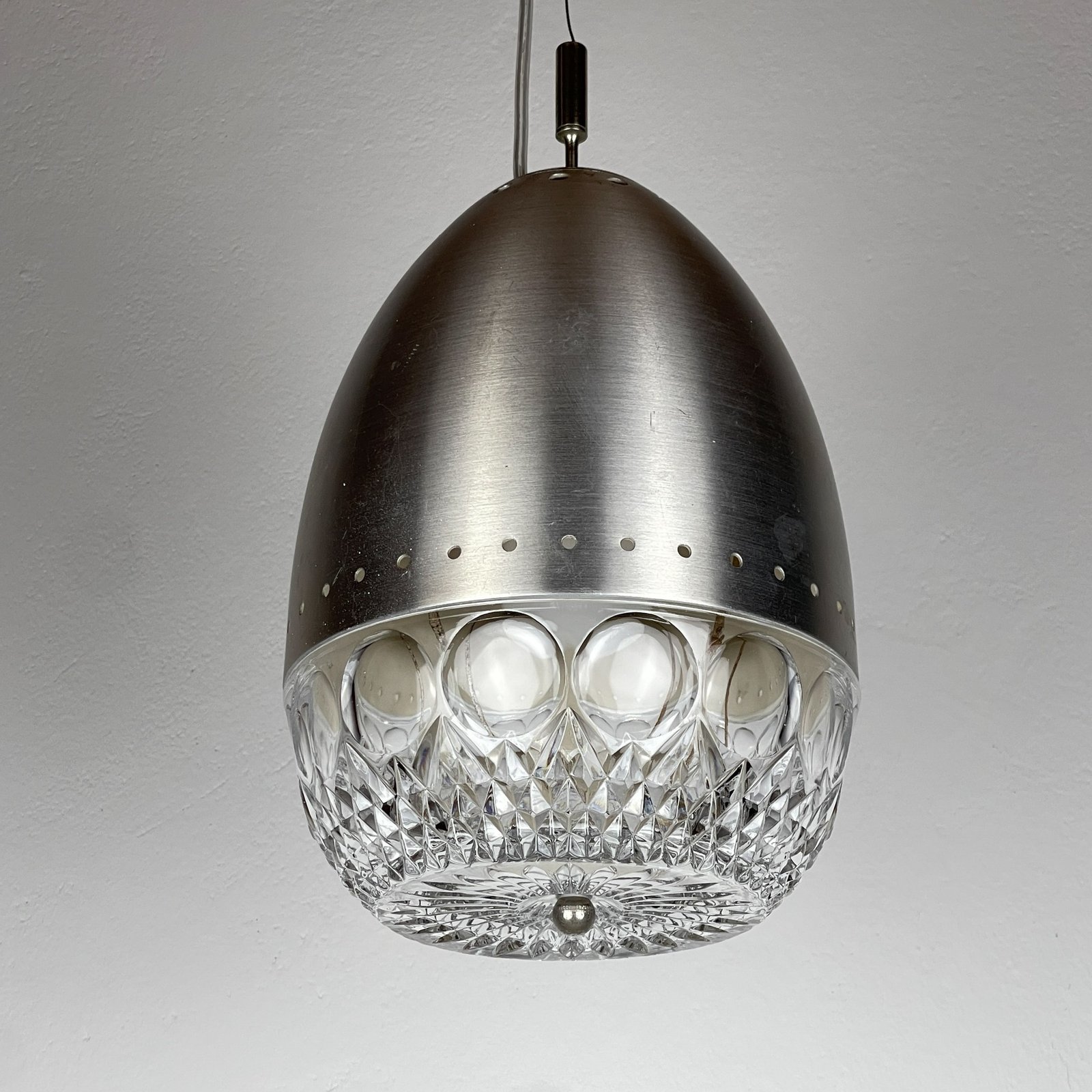 Mid-century glass pendant lamp, Italy 1960s