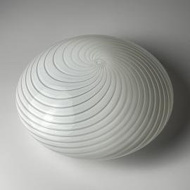 Classic swirl murano glass ceiling or wall lamp Italy 1970s