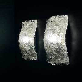 Original Murano wall lamps, Italy 1970s, Set of 2