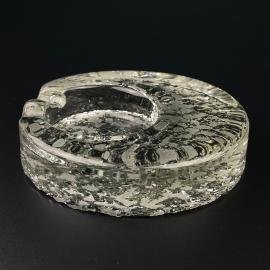 Vintage ice glass ashtray by Kosta Boda, Sweden, 1970s
