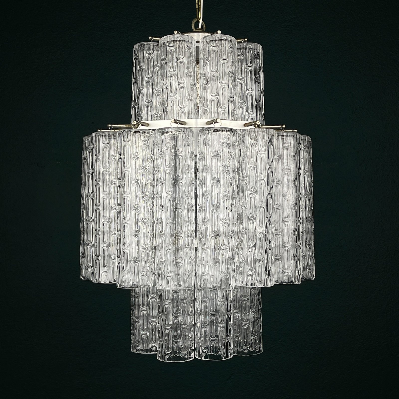 Classic Murano chandelier Tronchi by Venini, Italy 1960s