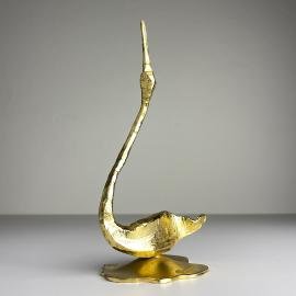 Vintage metal sculpture Bird by Salvino Marsura, Italy 1970s