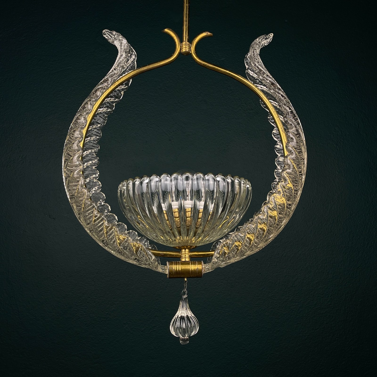 Murano chandelier by Ercole Barovier Barovier & Toso, Italy 1930s
