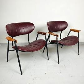 Pair of vintage armchair by Gastone Rinaldi for Rima (Padua) Italy 1950s