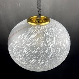 Vintage swirled murano glass pendant lamp Italy 1970s