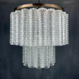 Mid-century murano glass chandelier Tronchi by Toni Zuccheri for Venini Italy 1960s
