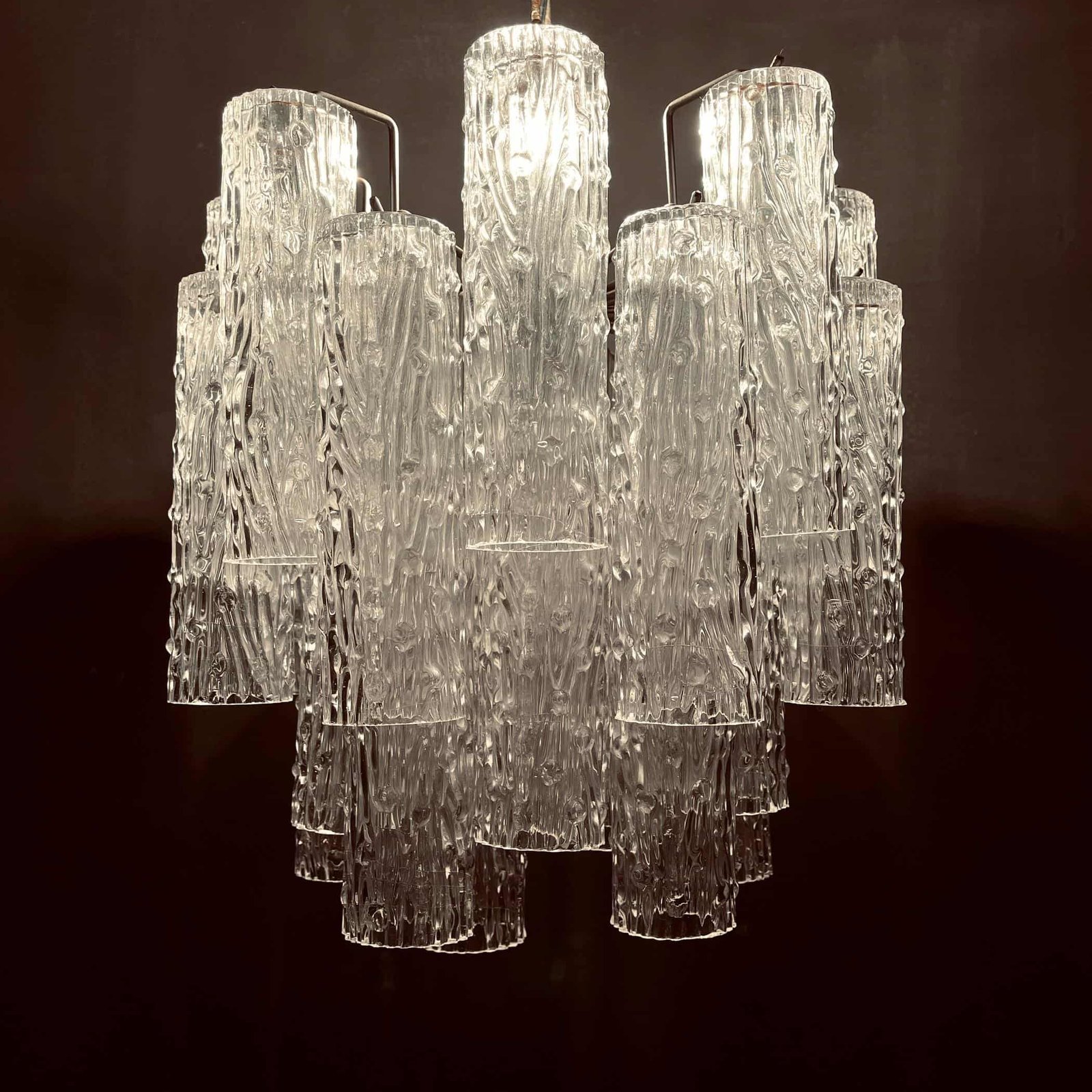 Murano glass chandelier Tronchi by Toni Zuccheri for Venini Italy 1960s