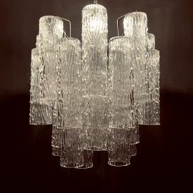 Murano glass chandelier Tronchi by Toni Zuccheri for Venini Italy 1960s