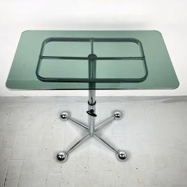 Mid-cenury coffee table by Allegri Arredamenti Parma Italy 1970s Vintage bar space age trolley
