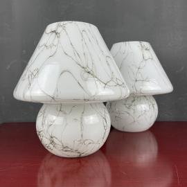 Pair of murano table lamps Mushroom Italy 1970s Italian Modern Retro home decor