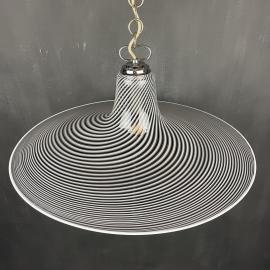 Vintage swirl Murano pendant lamp Italy 1970s Italian modern murano chandelier