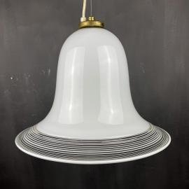 Vintage white murano chandelier Italy 1970s mid-century italian murano light