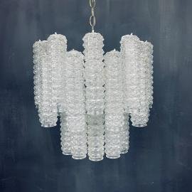 Mid-century murano glass chandelier Tronchi by Toni Zuccheri for Venini Italy 1960s