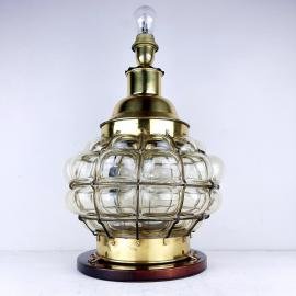 Vintage large table lamp Italy 1960s Mid-century Bubble Glass lamp Retro decor