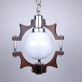 Vintage murano pendant lamp Mazzega Italy 1970s MCM Space Age