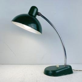 Mid-century metal desk lamp Ministerial lamp A.R. TORINO Italy 1950s green office table lamp