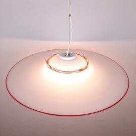 XXL Murano glass pendant lamp Italy 1970s Retro chandelier Mid-century light Space age