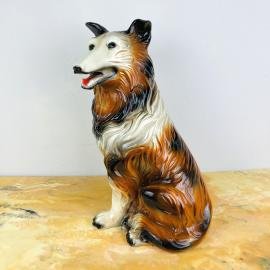 Vintage hand-painted sculpture Dog Italy 1960s Retro home decor mid-century italian decoration