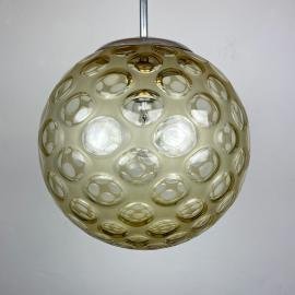 Mid-century sphere ball pendant lamp Italy 1960s Sputnik space age atomic