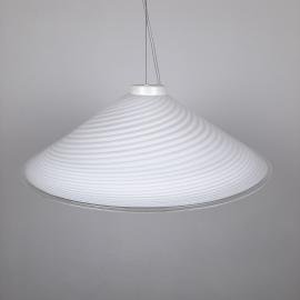Retro swirl murano glass pendant lamp Italy 1970s Mid-century light