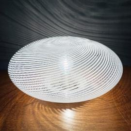 Mid-century large swirl murano glass ceiling or wall lamp Italy 1970s Retro home decor