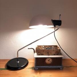 Mid Century Libellula Desk Lamp by Emilio Fabio Simion for Guzzini 1972 Modern white table lamp