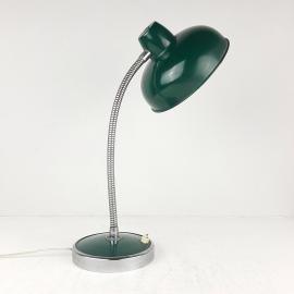 Mid-century green desk lamp Italy 1960s Vintage gooseneck lamp