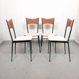 Set of dining chairs Italy '60s Mid-century living room modern