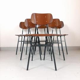 1 of 24 Retro office school chair from Niko Kralj for Stol Kamnik 1960s Home office Mid-century desk chair Brown chair