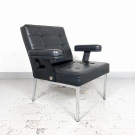 Mid-century lounge chair Austria 80s black retro chair scandinavian style