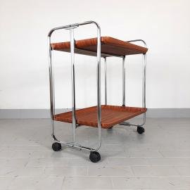 Retro Mid Century Serving Bar Cart Italy 1970s Vintage Serving Bar Trolley, Modern, folding serving trolley