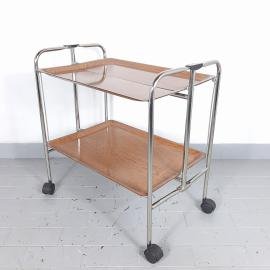 Mid-century folding serving trolley Yugoslavia '60s Modern Serving Trolley Retro bar cart