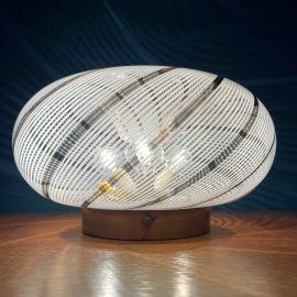 Mid-century swirl murano glass ceiling or wall lamp Italy 1970s