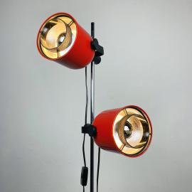 Retro red floor lamp Austria 1990s Mid-century lighting Space age