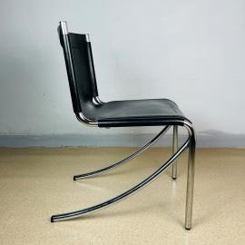 Mid-century black chair JOT by Giotto Stoppino for Acerbis Italy 1970s