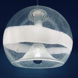 Large Murano glass pendant lamp by Ettore Fantasia and Gino Poli Sothis Murano Italy 1960s Space age