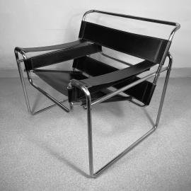 1 of 4 Wassily chair by Marcel Breuer Model B3 Chair Italy 1980s Iconic Bauhaus Design