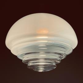 Mid-century white murano pendant lamp by Mazzega Italy 1970s Design Space Age Vintage italian lighting