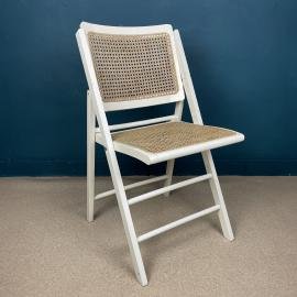 1 of 4 mid-century white folding dining chairs Italy 1970s Vintage italian furniture