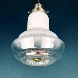 1960s vintage murano glass pendant lamp by Mazzega Italy Mid-century lighting