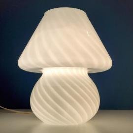 Classic swirl murano table lamp Mushroom Italy 1970s Italian Modern Retro home decor