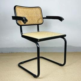 Mid-century Cesca B32 Marcel Breuer Italy '80s Cantilever Office Dining Chair Bauhaus Modern